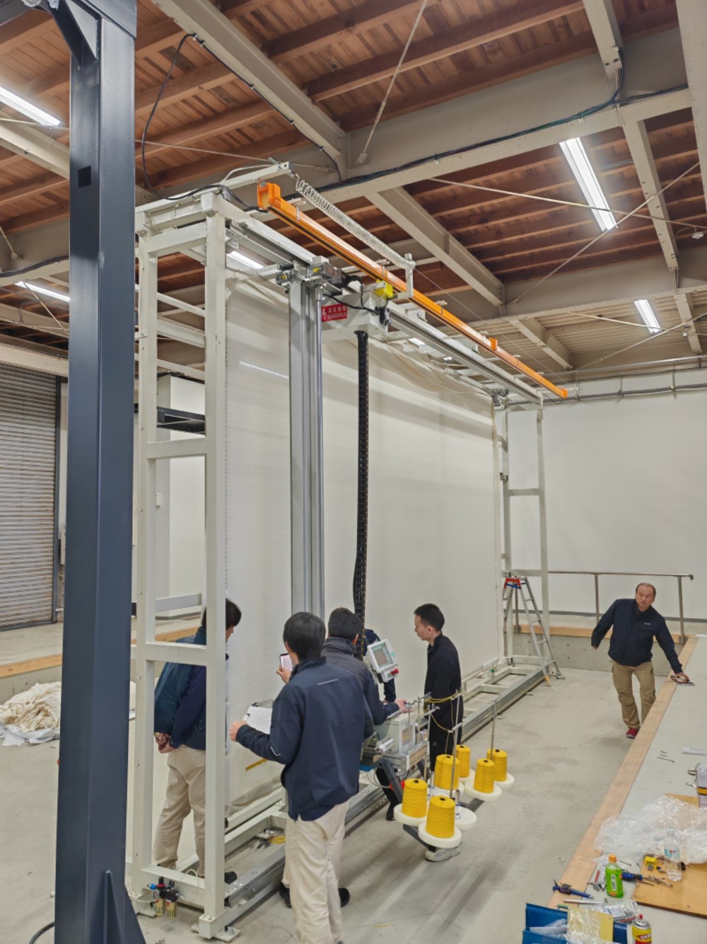 Robotic tufting machine installation completed at Japan carpet factory